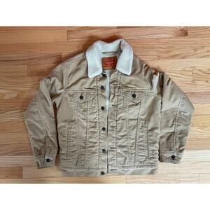 Levis Sherpa Trucker Tan‎ Courdoroy Size S